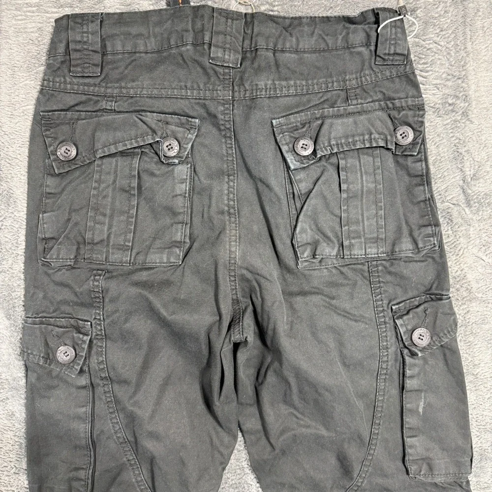 Matchstick Cargo Pants Mens S 29 Black Workwear Multi Pocket Tactical‎ Trousers